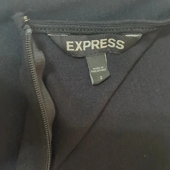 Express Spaghetti Strap Bodycon Mini Dress, Color Black Size 2 - Picture 12 of 13